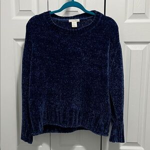 Christian Siriano Deep Blue Crew Neck Sweater